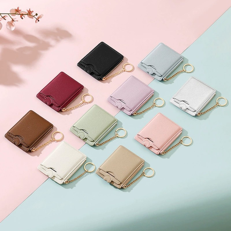 Short wallet with strips color Short wallet with strips color